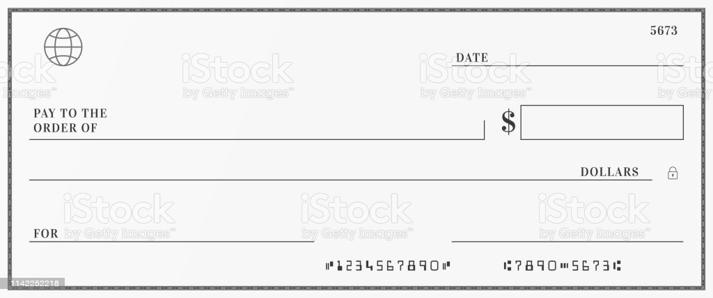 11,11 Cheque Illustrations & Clip Art - iStock For Large Blank Cheque Template Intended For Large Blank Cheque Template