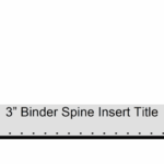 11″ Binder Spine Insert For 3 Inch Binder Spine Template Word