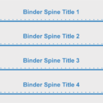 11″ Binder Spine Inserts (11 Per Page) Regarding Binder Spine Template Word