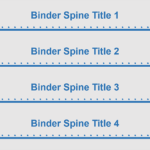 11″ Binder Spine Inserts (11 Per Page) Throughout Binder Spine Template Word
