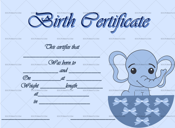 11+ Birth Certificate Templates - Editable & Printable Designs In Baby Doll Birth Certificate Template Intended For Baby Doll Birth Certificate Template