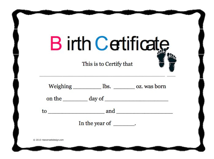 11 Birth Certificate Templates (Word & PDF) - Free Template Downloads Pertaining To Novelty Birth Certificate Template Regarding Novelty Birth Certificate Template