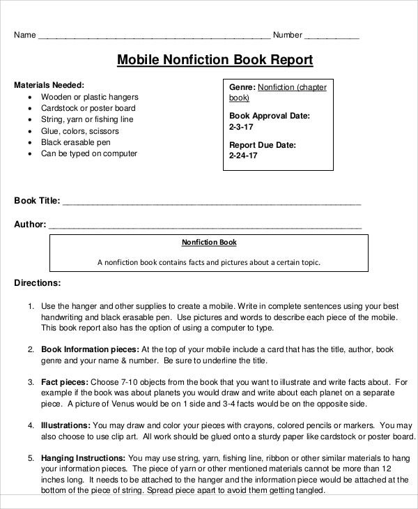11+ Book Reports – Free Sample, Example, Format Download  Free  In Mobile Book Report Template