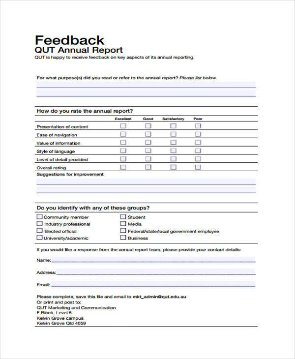 11+ Feedback Report Templates - Word, PDF  Free & Premium Templates For Good Report Templates