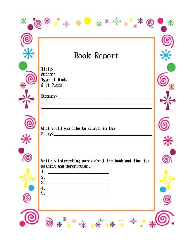 11+ Free 11+ Free Book Report Templates - Word Excel Formats Intended For Story Report Template