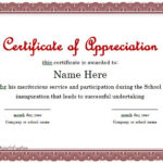11 Free Certificate Of Appreciation Templates And Letters – Free  Intended For Participation Certificate Templates Free Download