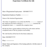 11+ Free Experience Certificate Sample & Example Within Template Of Experience Certificate