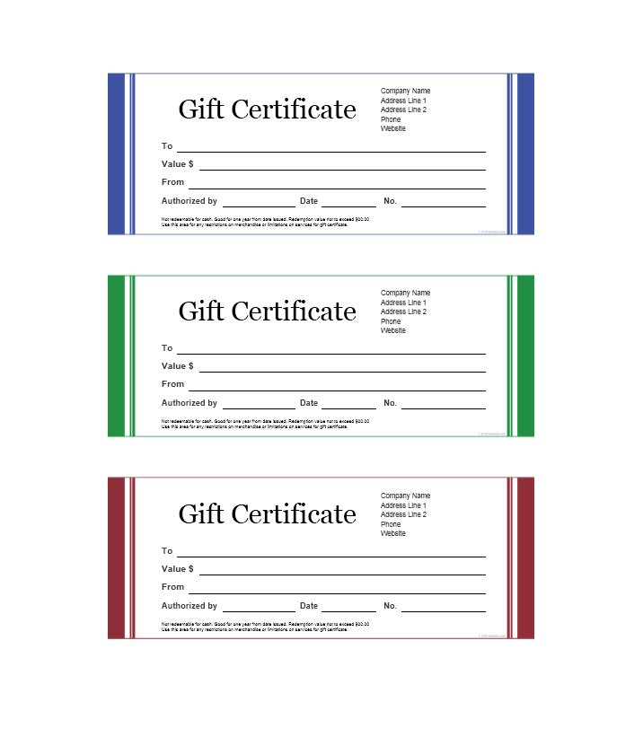 11 Free Gift Certificate Templates In MS Word And In PDF Format For Microsoft Gift Certificate Template Free Word
