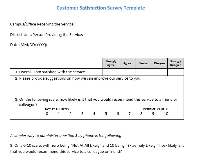 11 Free Sample Customer Satisfaction Survey - Printable Samples Pertaining To Customer Satisfaction Report Template With Regard To Customer Satisfaction Report Template