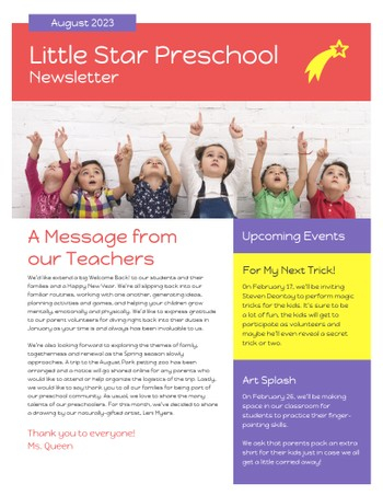 11+ Free School Newsletter Templates  Custom Newsletters For Free School Newsletter Templates Within Free School Newsletter Templates