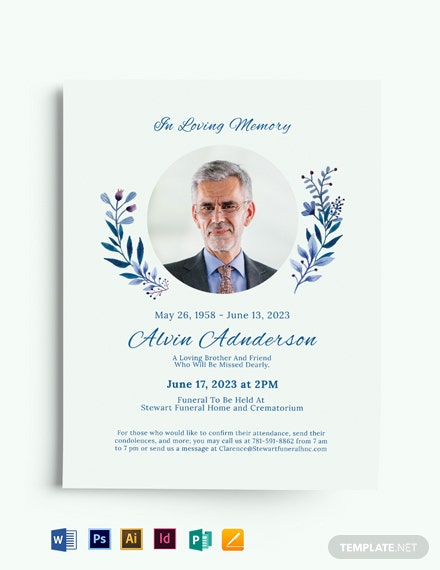 11+ Funeral Flyer Templates - PSD, EPS, AI Format Download  Free  Pertaining To Memorial Brochure Template Within Memorial Brochure Template