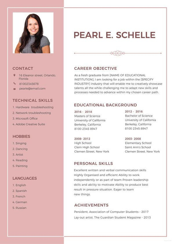 11+ High School Resume Templates - PDF, DOC  Free & Premium Templates Within High Resume Templates What To Look For Throughout High Resume Templates What To Look For