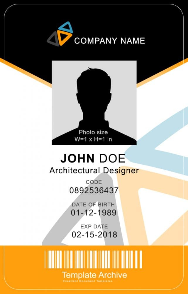 11 ID Badge & ID Card Templates FREE - TemplateArchive Pertaining To Visitor Badge Template Word For Visitor Badge Template Word