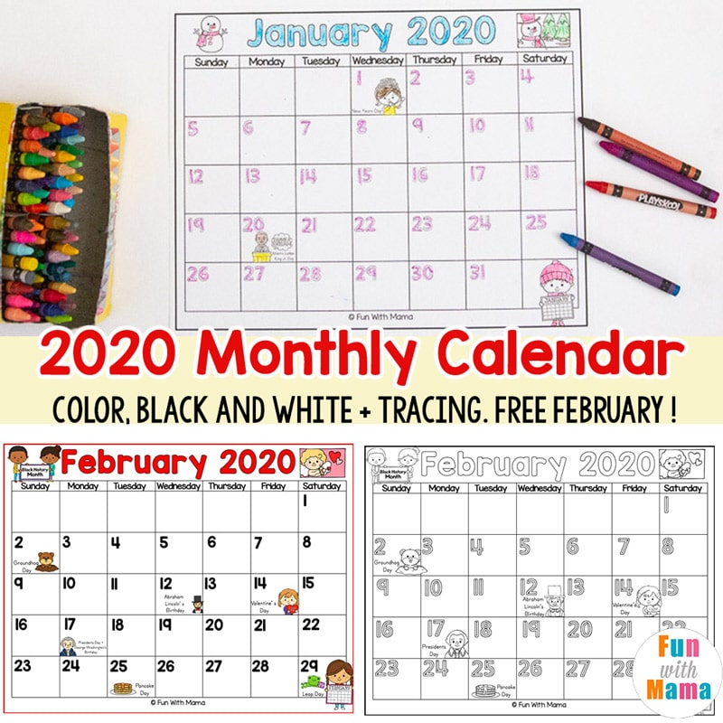 11 Kids Calendar Printable - Fun with Mama Within Blank Calendar Template For Kids Regarding Blank Calendar Template For Kids
