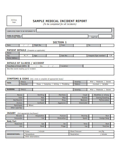 11+ Medical Incident Report Templates in PDF  DOC  Free & Premium  Regarding Patient Care Report Template Throughout Patient Care Report Template