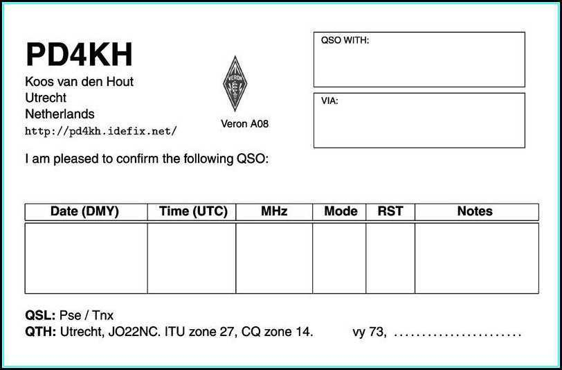 11 Online Free Qsl Card Template With Stunning Design for Free Qsl  With Regard To Qsl Card Template Inside Qsl Card Template