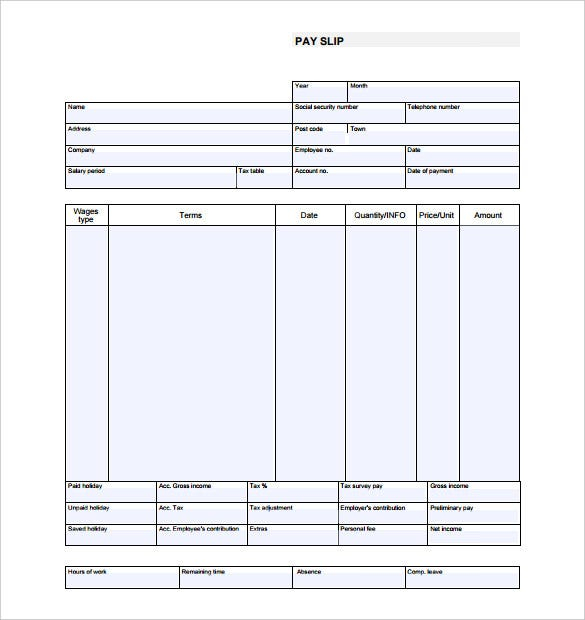 11+ Pay Stub Templates - Samples, Examples & Formats Download  Within Pay Stub Template Word Document With Regard To Pay Stub Template Word Document