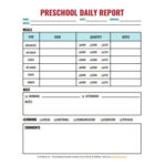 11+ Preschool Daily Report Templates In PDF  Free & Premium Templates Inside Preschool Weekly Report Template