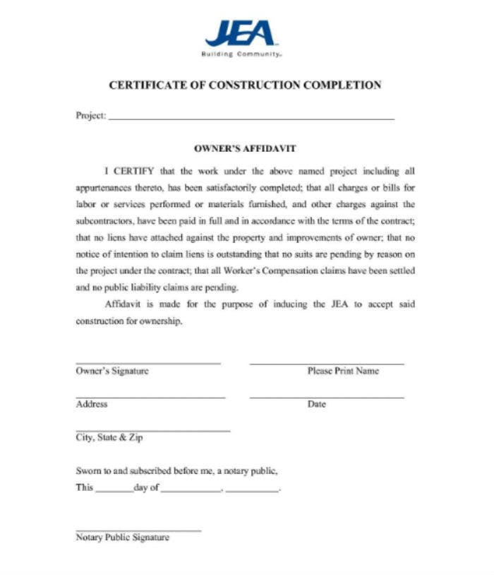 11+ Project Completion Certificate Templates - PDF, DOC, Word, PSD  Intended For Certificate Of Completion Template Construction In Certificate Of Completion Template Construction