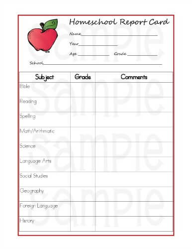 11 Reasons Homeschoolers Should Use Report Cards (printable report  Pertaining To Homeschool Report Card Template Inside Homeschool Report Card Template