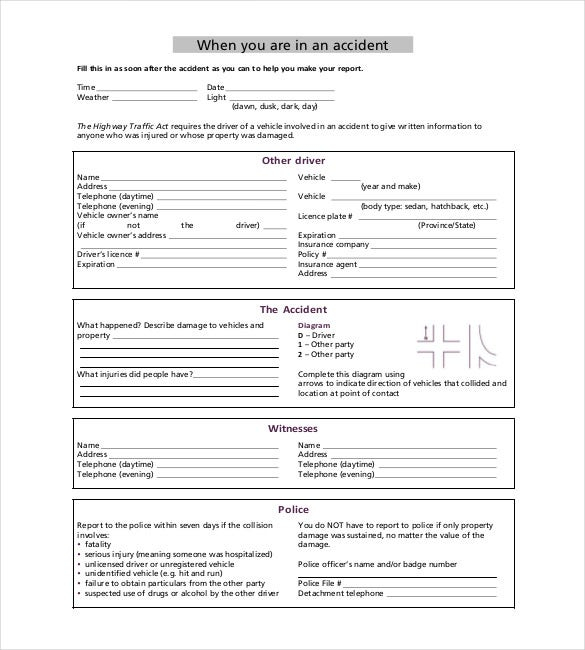 11+ Sample Accident Report Templates - Word, Docs, PDF, Pages  Throughout Car Damage Report Template For Car Damage Report Template