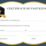 11+ Training Participation Certificate Templates – Free Download  Regarding Participation Certificate Templates Free Download