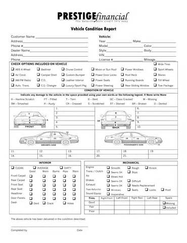 11+ Vehicle Condition Report Templates - Word Excel Fomats With Regard To Truck Condition Report Template With Regard To Truck Condition Report Template