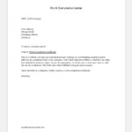 11 Work Completion Letters for Various Contracts  Formal Word  For Certificate Of Completion Template Construction