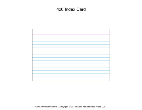 11×11 Index Card Template – Tim’s Printables With 4×6 Note Card Template