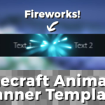 Advanced Gif Minecraft Animated Banner Template `fireworks  Throughout Minecraft Server Banner Template