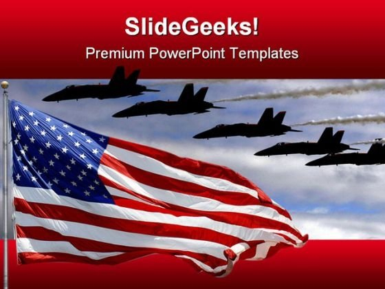 Airforce Americana PowerPoint Template 11 - PowerPoint Themes Intended For Air Force Powerpoint Template Within Air Force Powerpoint Template