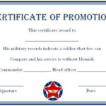 Army Certificate Of Promotion Template – Template Free Regarding Promotion Certificate Template