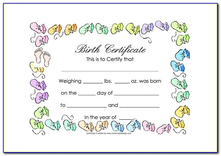 Baby Doll Birth Certificate Template  vincegray11 Within Baby Doll Birth Certificate Template Intended For Baby Doll Birth Certificate Template