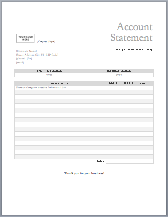 Bank Statement Template - Microsoft Word Templates Within Blank Bank Statement Template Download Inside Blank Bank Statement Template Download