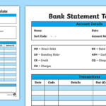 Bank Statement Template (teacher Made) With Blank Bank Statement Template Download