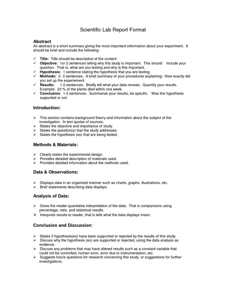 Biology Lab Report Example – Scientific Reports In Biology Lab Report Template