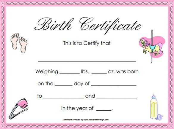 Birth Certificate Template - 11+ Word, PDF, PSD, AI, InDesign  Intended For Baby Doll Birth Certificate Template Within Baby Doll Birth Certificate Template