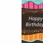 Birthday Card – Dots And Stripes (kids, Half Fold) With Regard To Birthday Card Template Microsoft Word