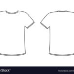 Blank Front And Back T Shirt Design Template Set Vector Image Intended For Blank T Shirt Outline Template