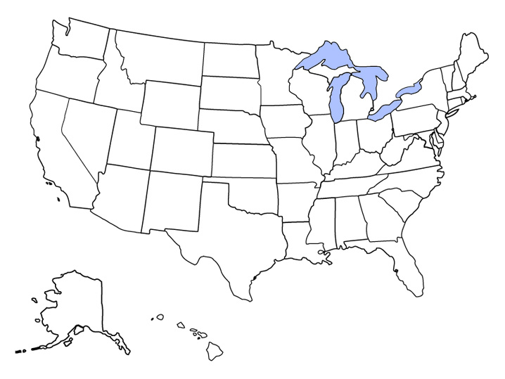 Blank Map of the United States Intended For United States Map Template Blank Pertaining To United States Map Template Blank