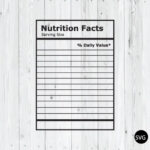 Blank Nutrition Facts SVG, Nutrition Facts Template SVG With Regard To Blank Food Label Template