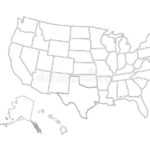 Blank Similar USA Map On White Background