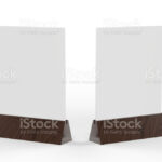 Blank Table Tent Mock Up Template On Isolated White Background Stand For  Acrylic Tent Card Used For Menu Bar And Restaurant 11d Illustration Stock  With Blank Tent Card Template