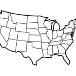Blank United States Map With States For Students And Teachers  PDF In United States Map Template Blank