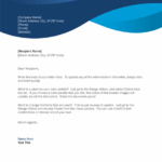 Blue Curve Letterhead With Regard To Headed Letter Template Word