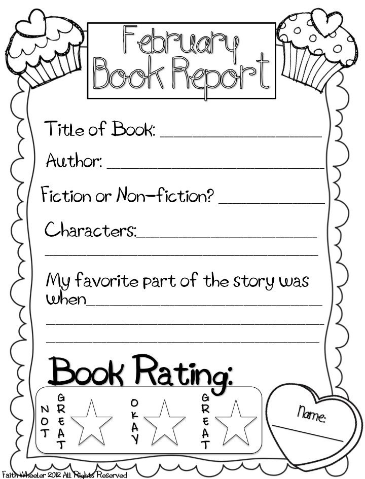 Book Report Template First Grade PDF (Page 11) - Line.11QQ With First Grade Book Report Template