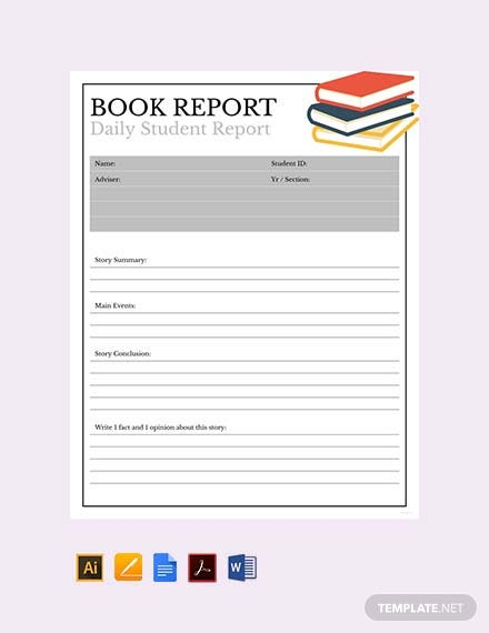 Book Report Template [Free PDF] - Word  Apple Pages  Illustrator Pertaining To Story Report Template Pertaining To Story Report Template
