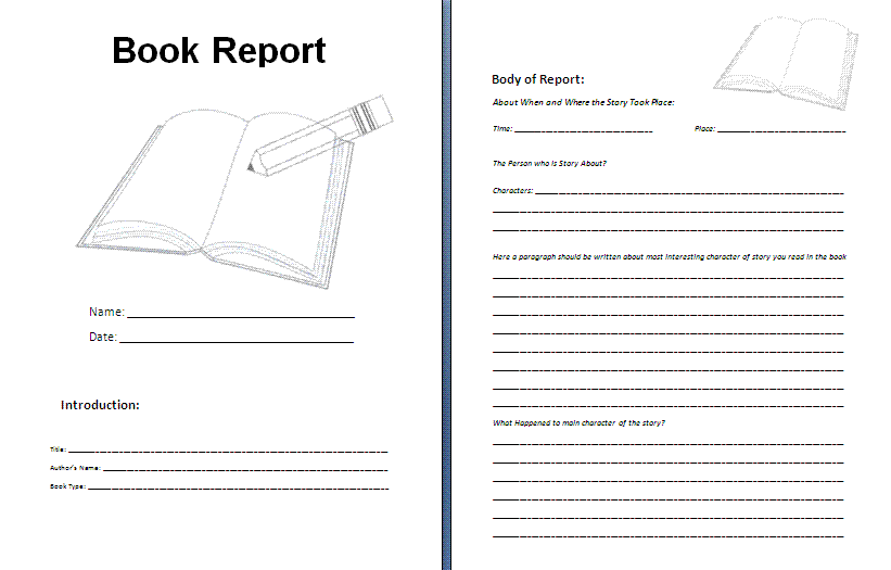 Book Report Template  Free Report Templates For Story Report Template Within Story Report Template