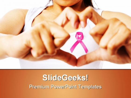 Breast Cancer Ribbon Medical PowerPoint Templates And PowerPoint  Regarding Breast Cancer Powerpoint Template