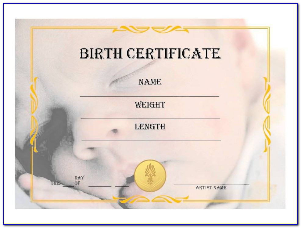 Cabbage Patch Doll Birth Certificate Template  vincegray11 For Baby Doll Birth Certificate Template In Baby Doll Birth Certificate Template